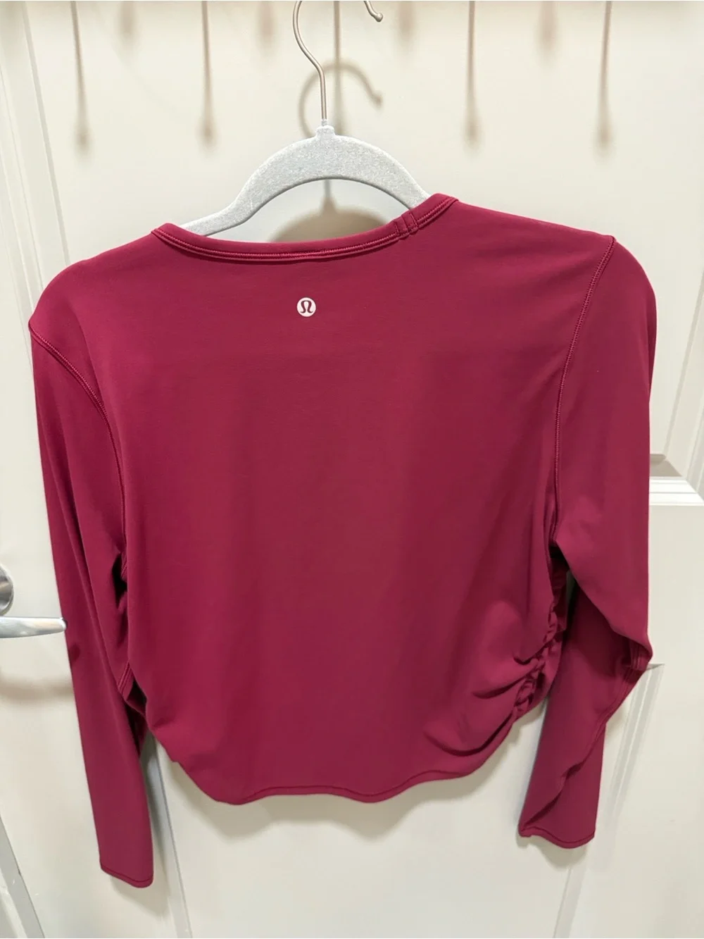 lululemon cropped Long-Sleeve Performance Tee - Berry/Plum